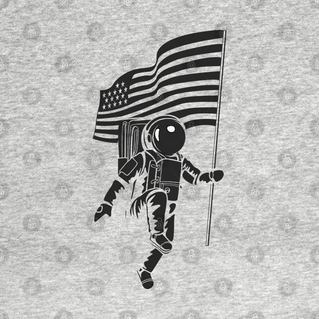 Moonwalk with flag by Whatastory